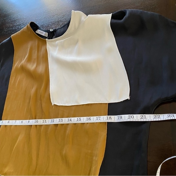 Mango Stylish Black top featuring chic deign lightweight fabric Back closure 6/M - Picture 4 of 5